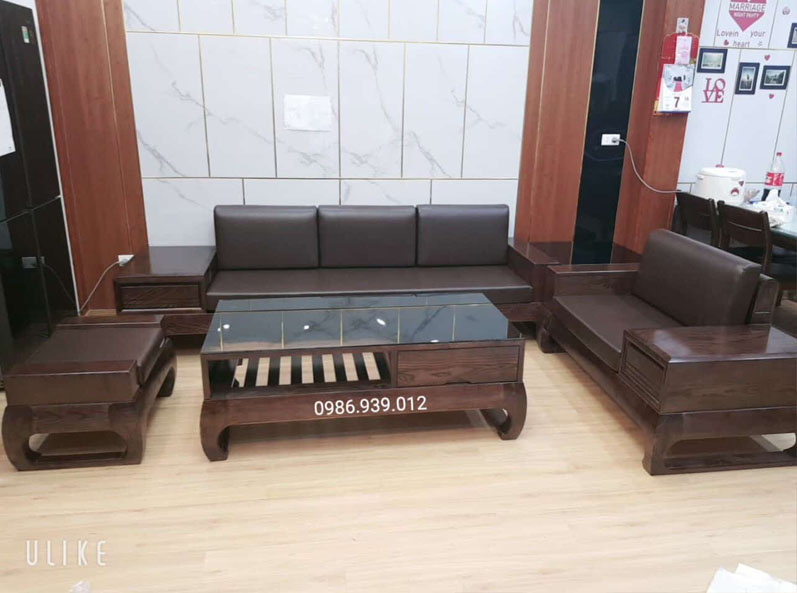 Sofa gỗ Sồi Nga SG-02