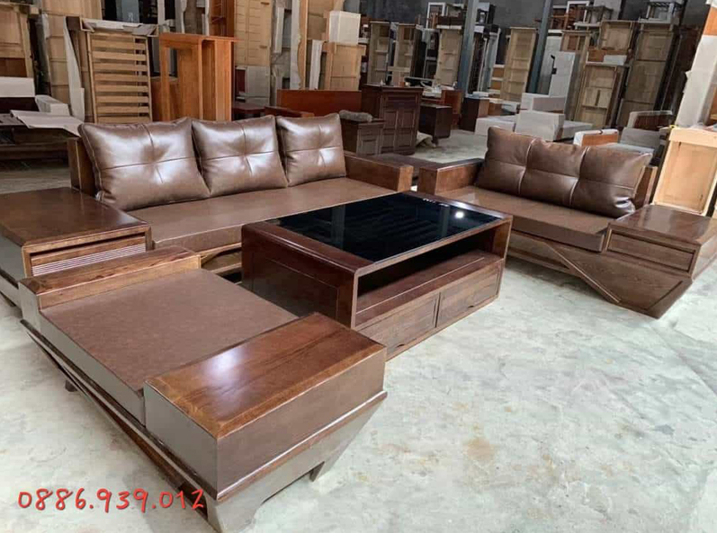 Sofa gỗ Sồi Nga SG-09